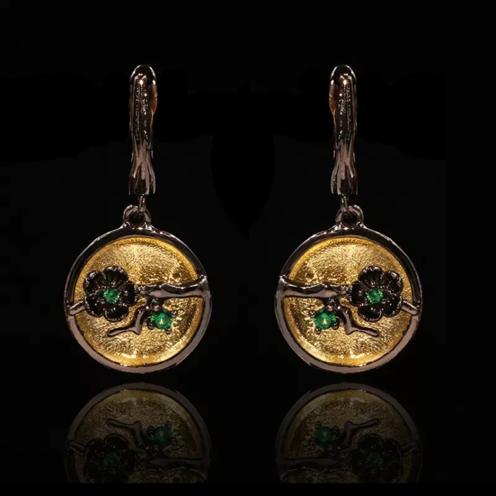 Tree branch earrings - Picture 2 of 5